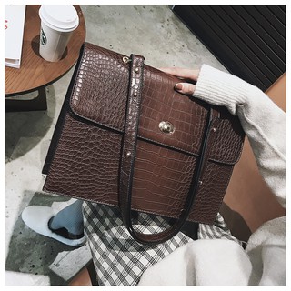 Túi xách thời trang công sở CNV146 da Pu vân cá sâu cá sấu size lớn A099