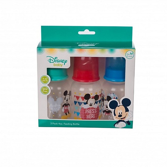 Bộ 3 Bình Sữa 125ml/250ml hồng/xanh Disney