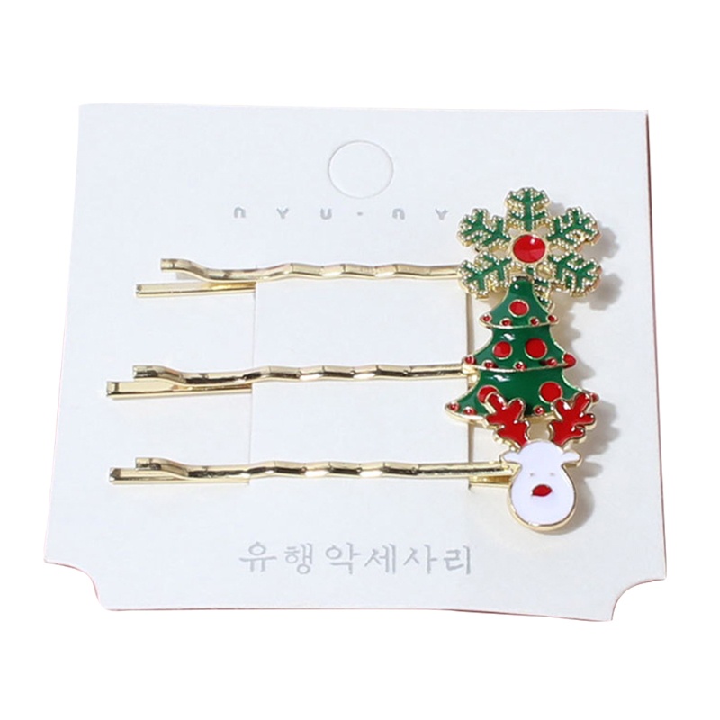 Kẹp Tóc Hợp Kim Hình Cây Thông Noel