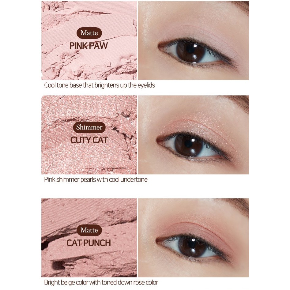 Bảng Phấn Mắt 9 màu tông hồng ETUDE Play Color Eyes Dusty Cat Sành Điệu 0.8g x 9