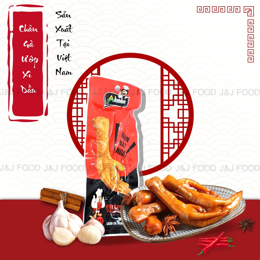 Chân gà Việt Nam ủ vị cay tới siêu cay, nhãn ZUZI hương vị chân gà cay Tứ Xuyên, CGV01 BuBu Food