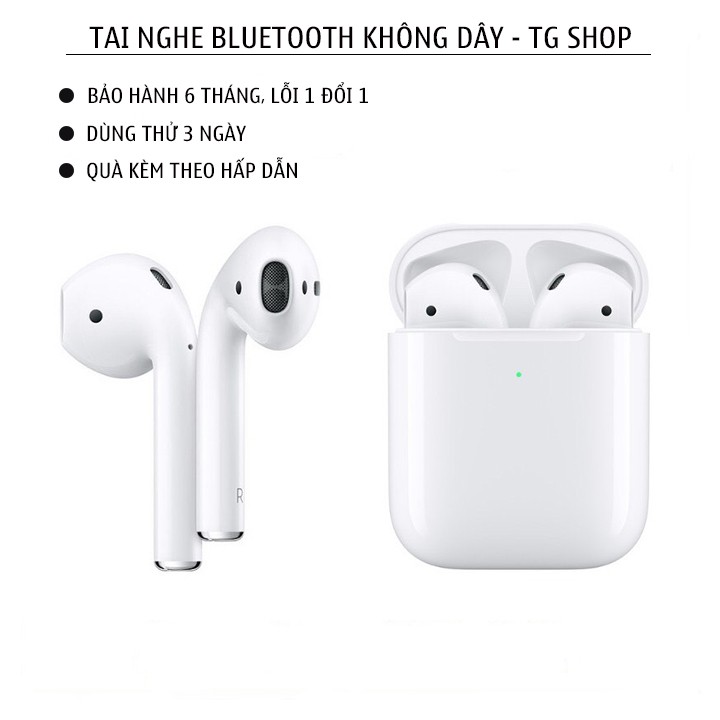 Tai nghe bluetooth không dây iphone, tai nghe ko dây cảm biến đa điểm, chơi game, đàm thoại 2 chiều, TG Shop | BigBuy360 - bigbuy360.vn