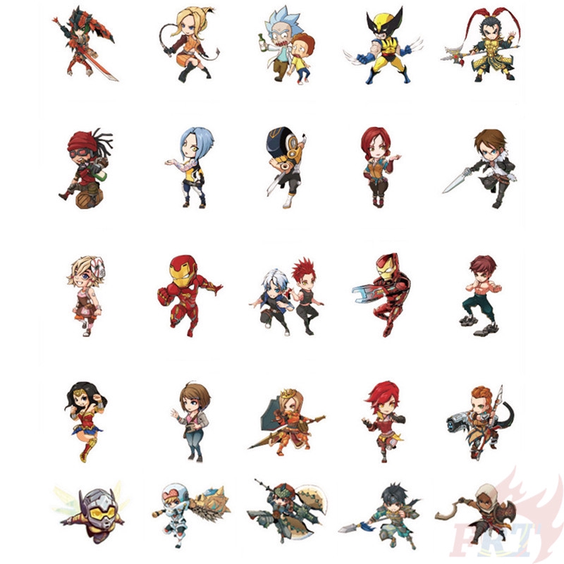 ❉ Anime &amp; Cartoon &amp; Games Character Collection Giấy và decal dán tường ❉ 100Pcs/Set DIY Mixed Laptop Doodle Stickers