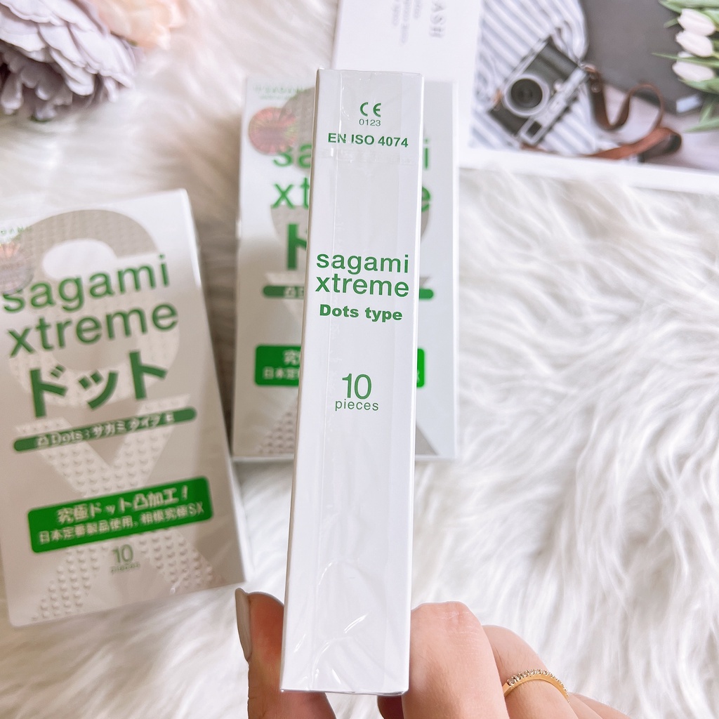 Bao Cao Su Sagami Extreme White Gân Gai , Có Gai thêm Gân, lại siêu mỏng, dùng cực thích