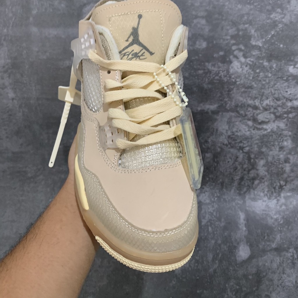 Giày Thể Thao Jd4,Giày Sneaker Jordan 4 sữa off white vnxk mới nhất,hót nhẩt