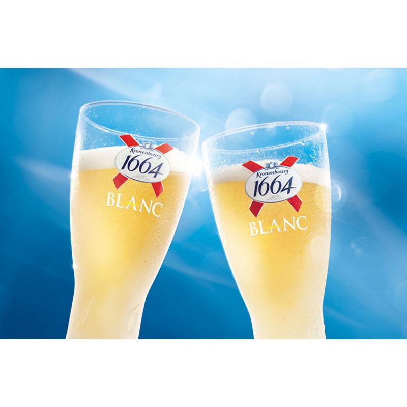 Ly thuỷ tinh uống bia hiệu Kronenbourg 1664 blanc