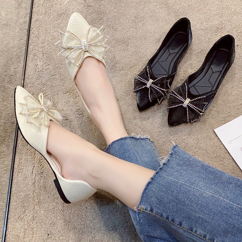 (S119) Giầy búp bê tag nơ đá hot trend (mã 219)