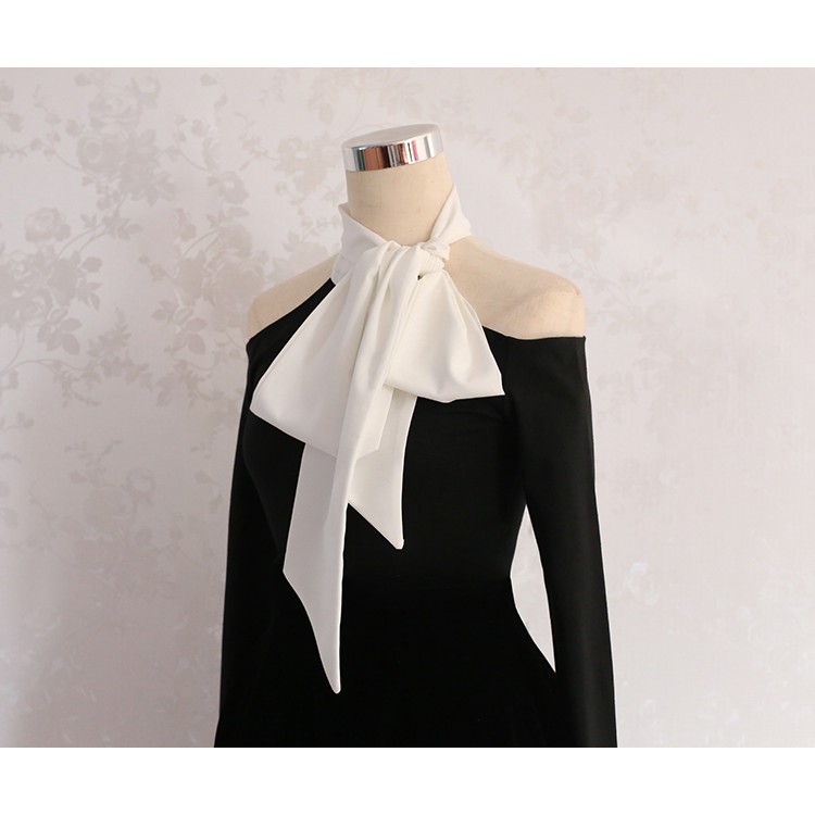 Váy Nữ Cao Cấp Cổ Nơ Khoét Vai Đuôi Váy Xòe Kiểu Dáng Hiện Đại Thời Trang Sugal VAY NU SG 0011 | BigBuy360 - bigbuy360.vn