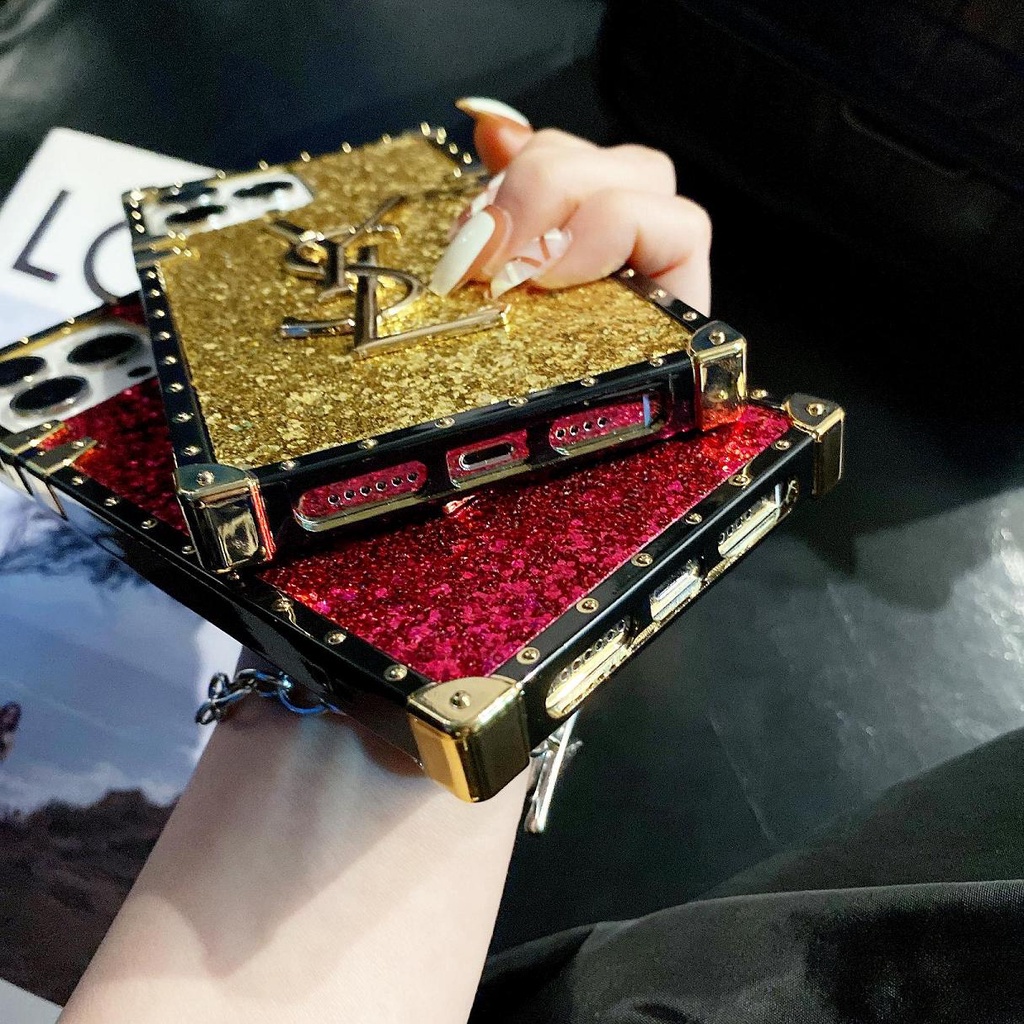 Ốp Điện Thoại Hình Vuông Lấp Lánh Thời Trang Cho Samsung Galaxy A03 A04S A13 A23 A33 A53