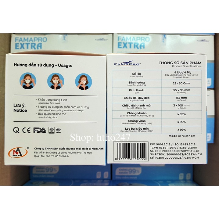 Khẩu trang y tế 4 lớp FAMAPRO