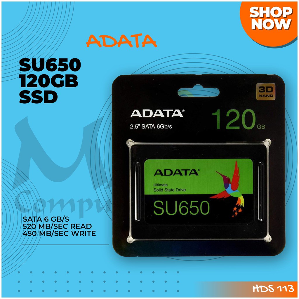 Ổ Cứng Ssd Adata Ultimate Su650 120gb 3d Nand Sata 6gb / S 2.5 "