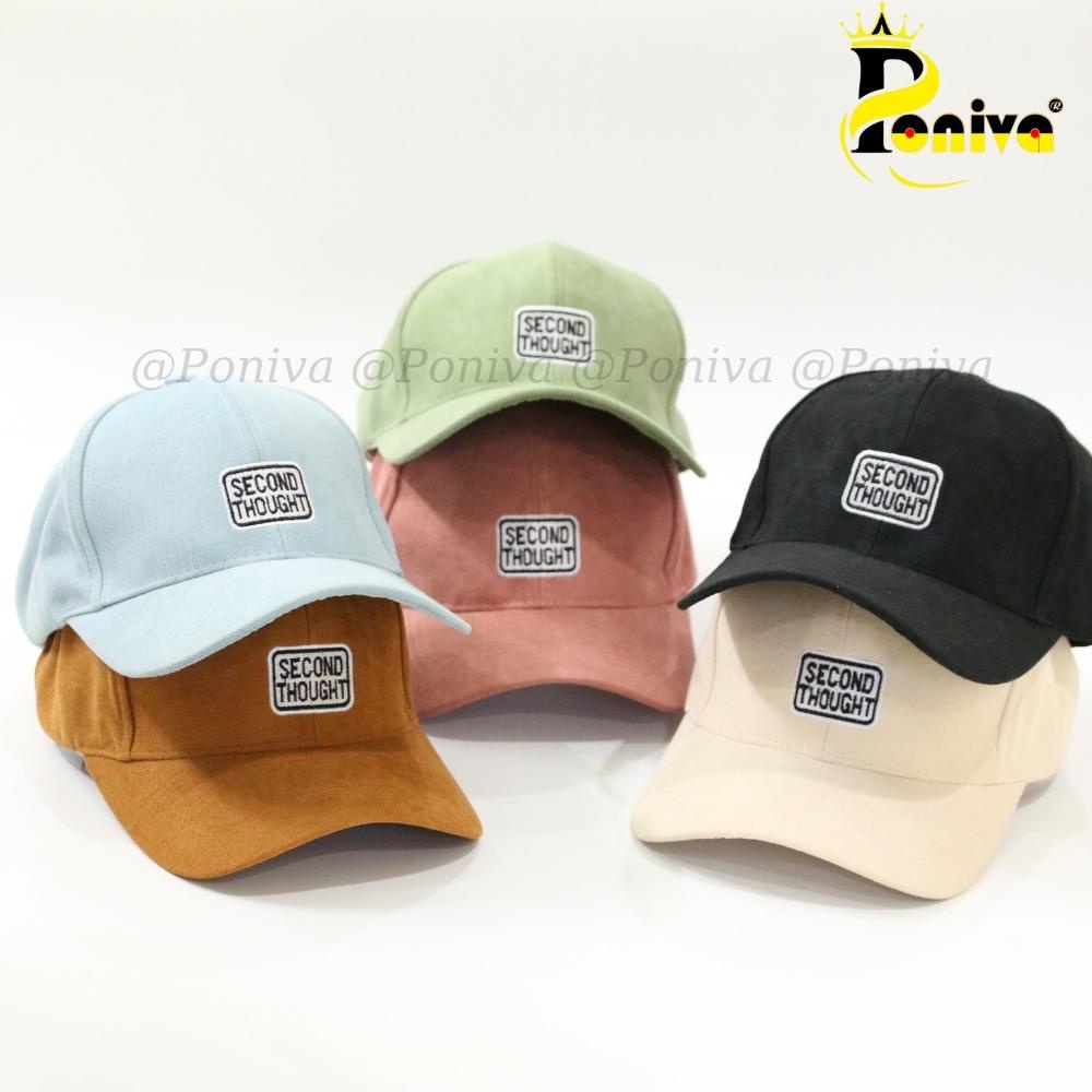 Mũ lưỡi trai ❤️ Nón kết thêu chữ SECON chất vải nhung mịn form unisex  phong cách Ulzzang Thời trang PONIVA siêu hot
