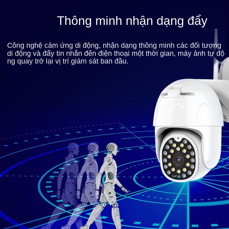 ✼Xem qua điện thoại di động WiFi giám sát điều khiển từ xa Camera quan sát 4G không thấm nước hình cầu ngoài trời xoay 3