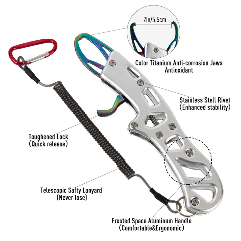 Kìm gắn dây câu cá Kingdom bằng hợp kim nhôm chuyên dụng