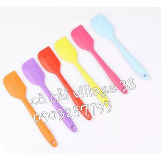 Spatula phới vét bột silicon thân liền.Dài 21.5cm
