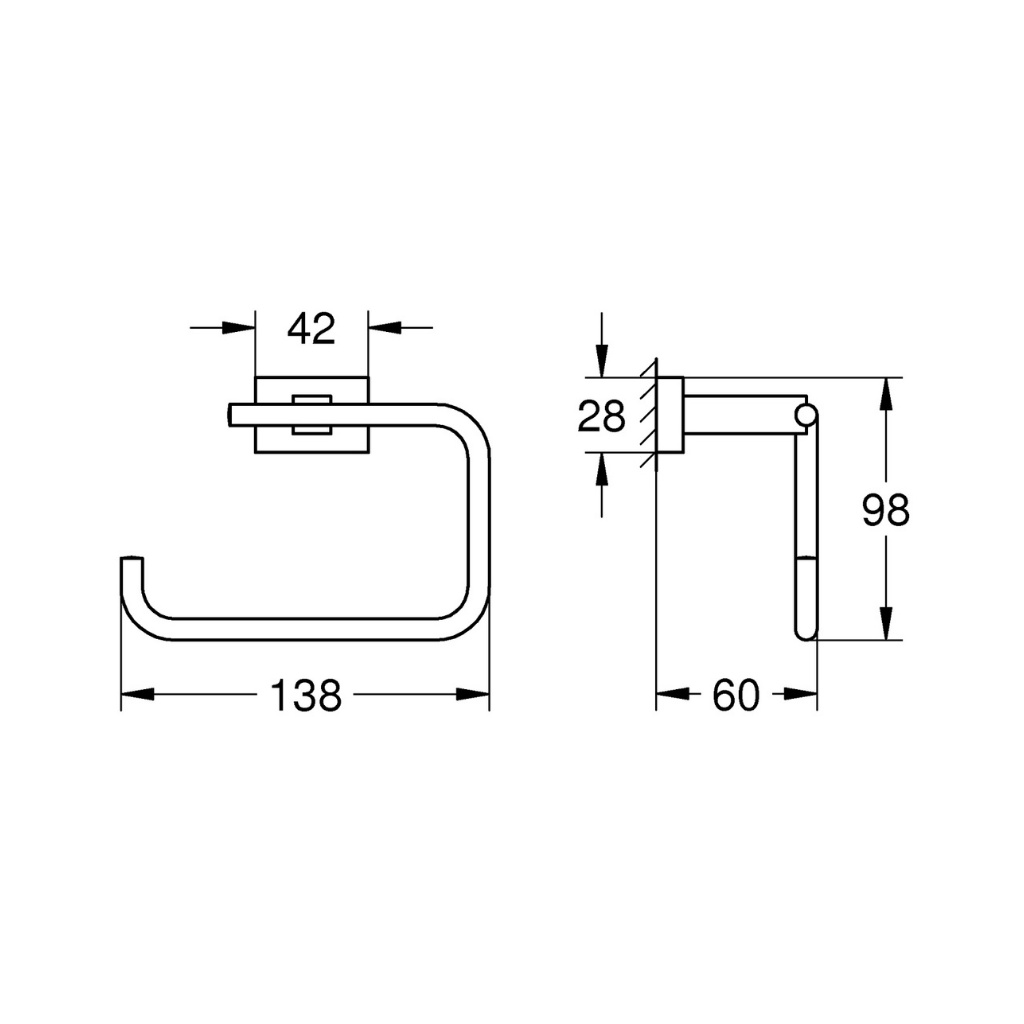 Lô Giấy GROHE ESSENTIALS Cube - 40507001