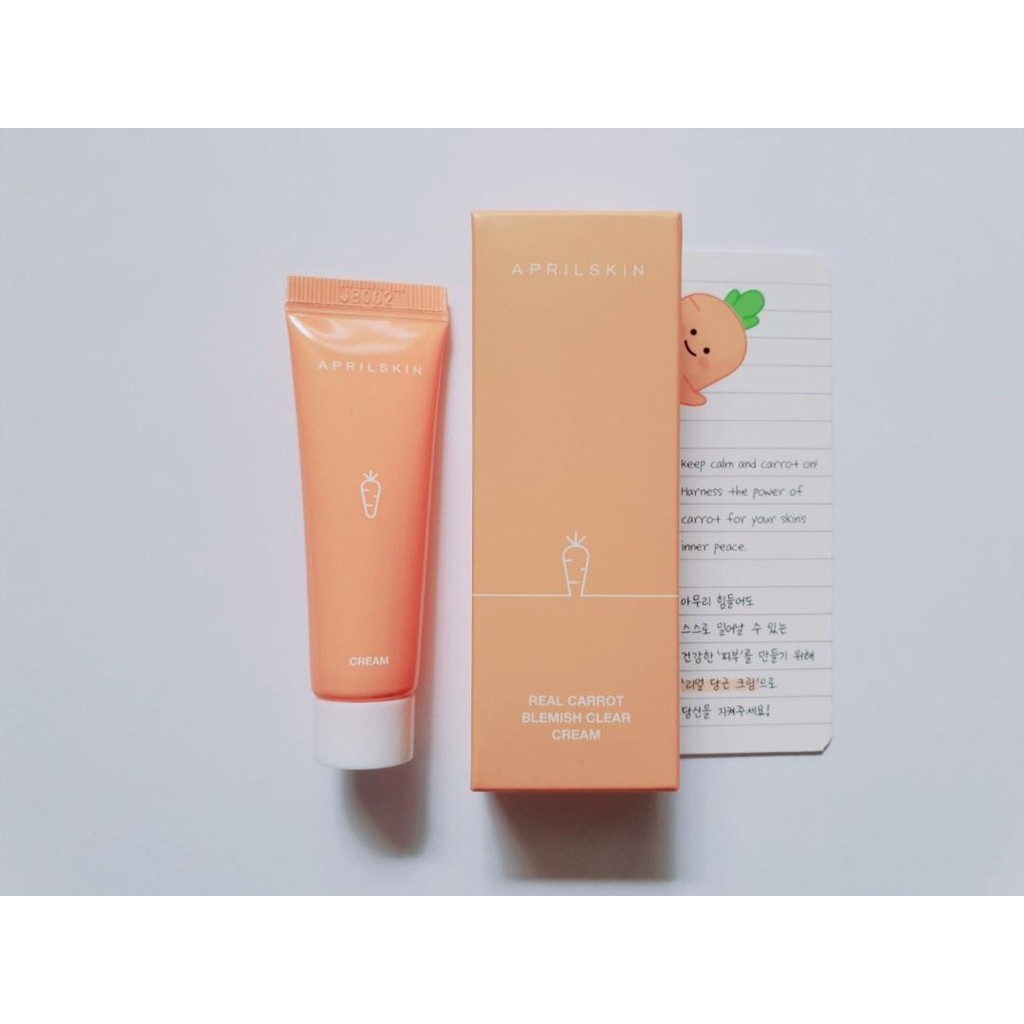 [Mini size 10ml] Tinh Chất Cà Rốt Giảm Mụn, Dưỡng Sáng Da AprilSkin Real Carrot Blemish Clear Serum 10ml