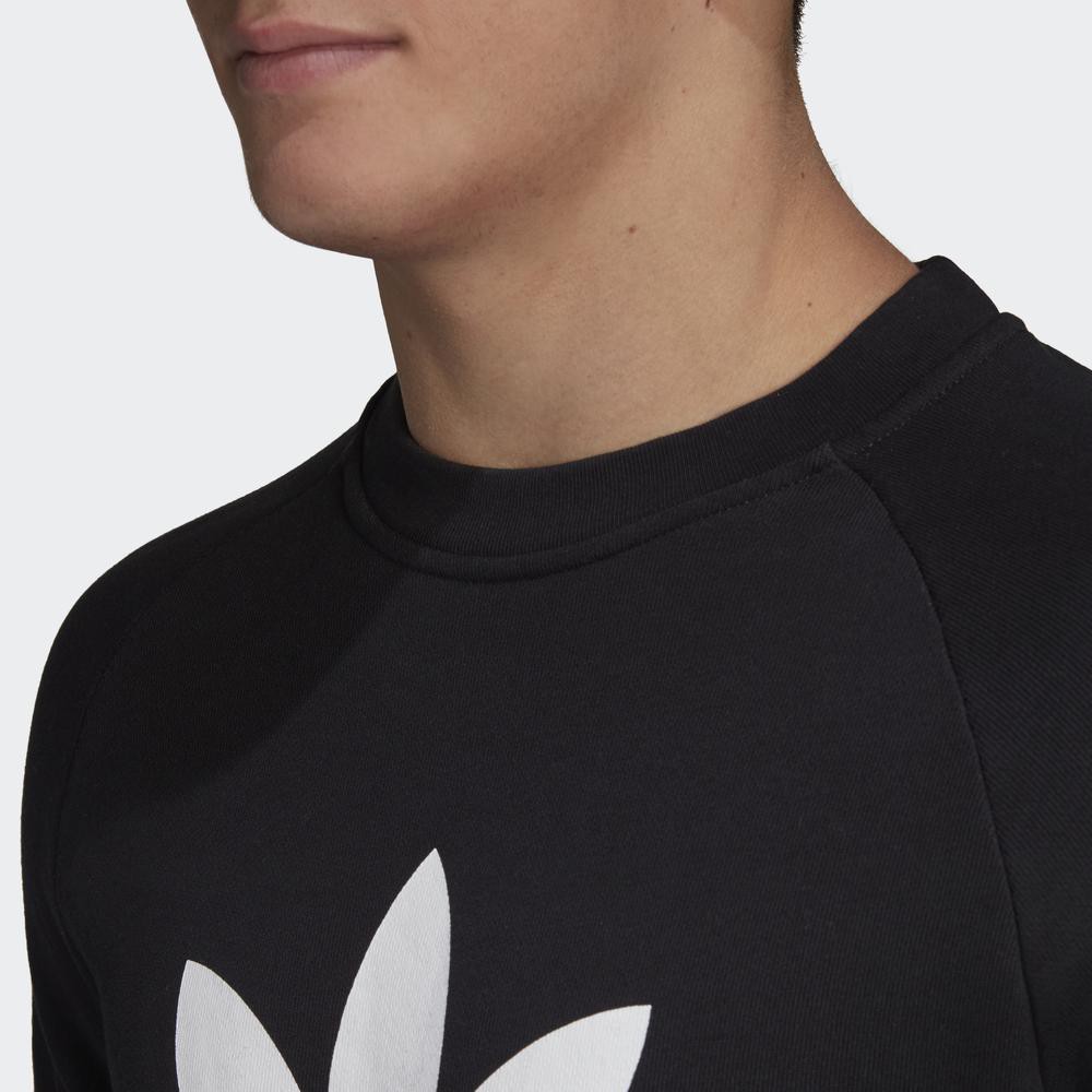 [Mã WABRD7 giảm 150K đơn 1 Triệu] Áo Nỉ adidas ORIGINALS Nam Trefoil Warm-Up Crew Màu Đen CW1235