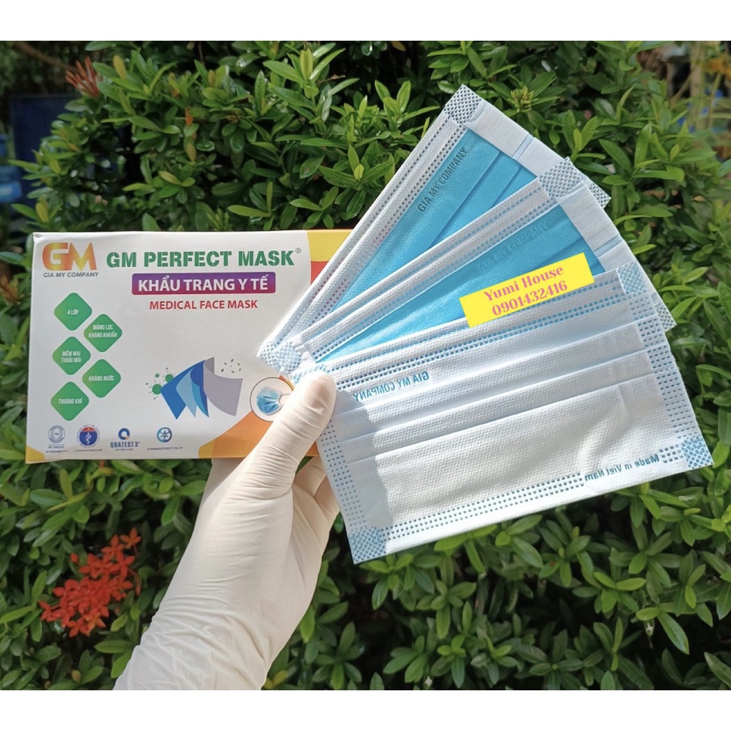 Khẩu Trang Y Tế 4 lớp Quai Mềm, Quai Vải Không Đau Tai
