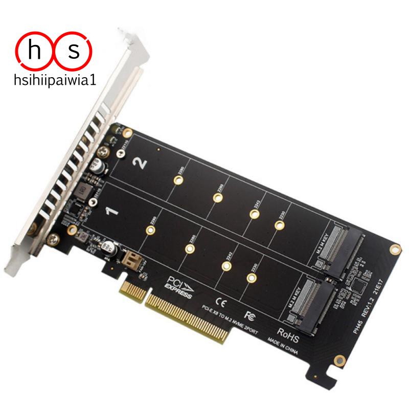 Card Mở Rộng PCI-EX8 Dual-Disk NVME M.2 MKEY SSD RAID Array PCI-E