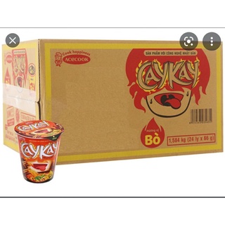 MÌ CAYKAY VỊ BÒ ACECOOK LY 66g