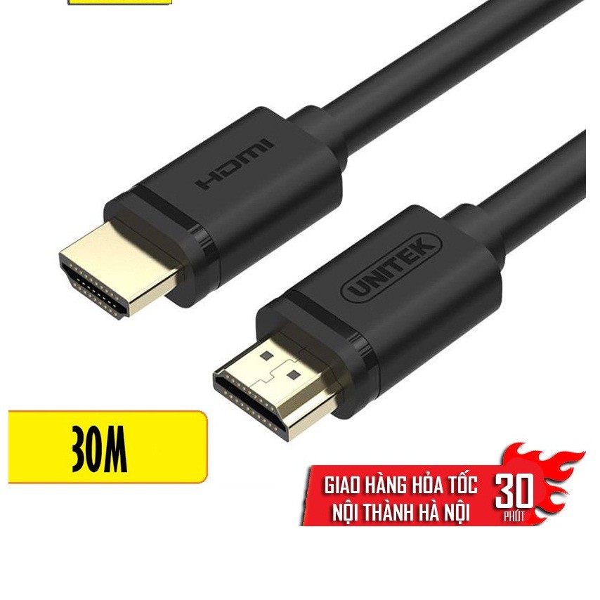 Dây HDMI Unitek 30m, Full HD 1080P chuẩn 1.4 hỗ trợ 4K - Cáp HDMI Unitek chính hãng