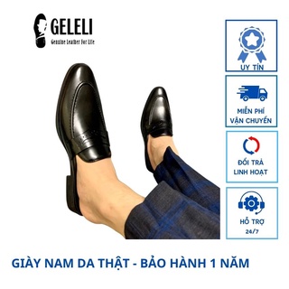 Giày Sục Nam Giày Nam Không Gót Da Thật S1 Chính Hãng Geleli