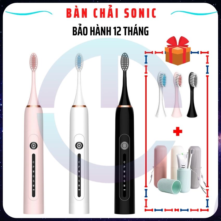 Bàn chải điện Sonic X7 nâng cấp TẶNG kèm giá để + hộp đựng