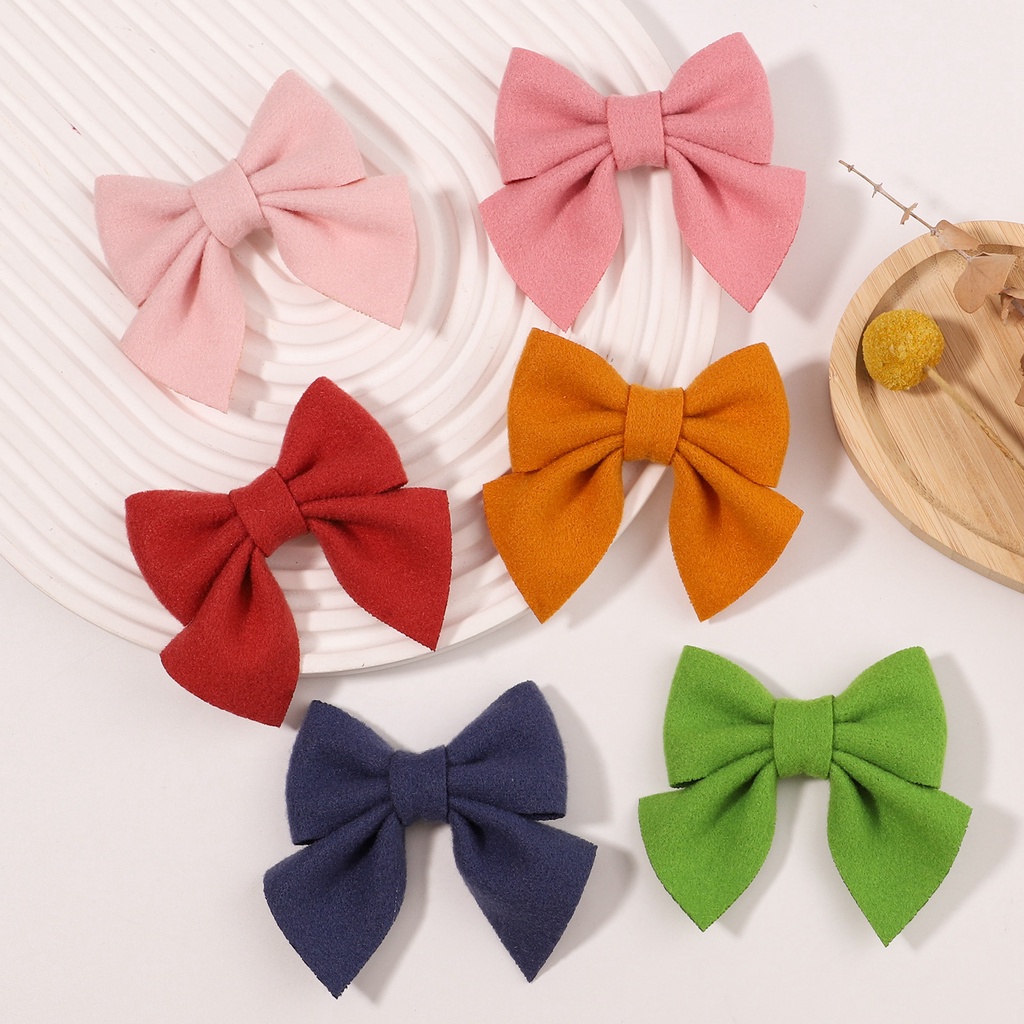 Kẹp tóc nơ lông nhung KIDSBOWS dễ thương cho bé gái