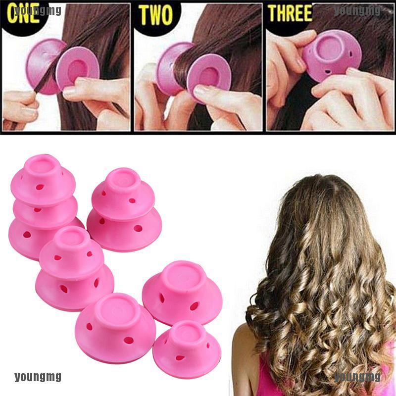 Bộ 10 Lô Silicone Cuộn Tóc Tạo Kiểu Cho Nữ