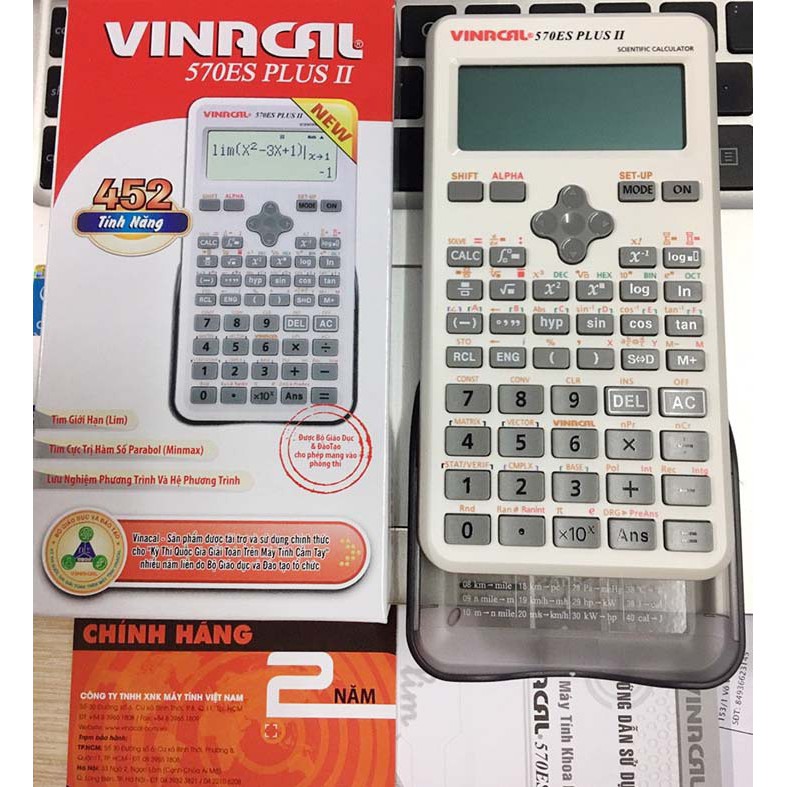 Máy Tính VinaCal 570ES Plus II có tem chống hàng giả