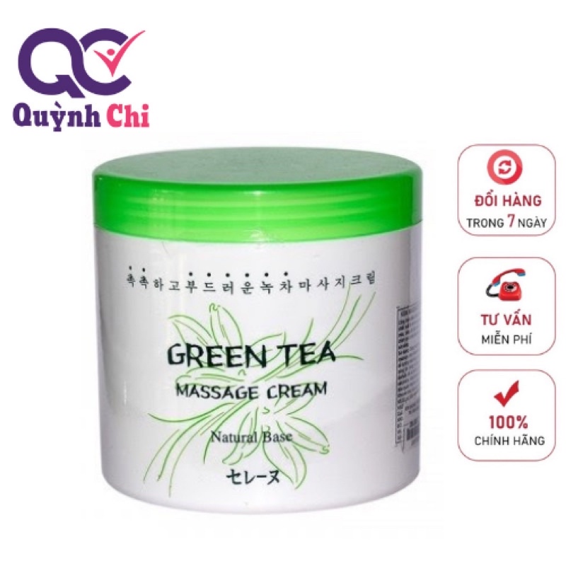Kem massage trà xanh Hàn Quốc Hũ 500gr siêu tiết kiệm