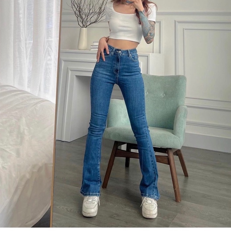 Quần Jean Nữ Ống Loe Dài 101-104cm  Form nhỏ Sofm Wear Z100 (Cải tiến)