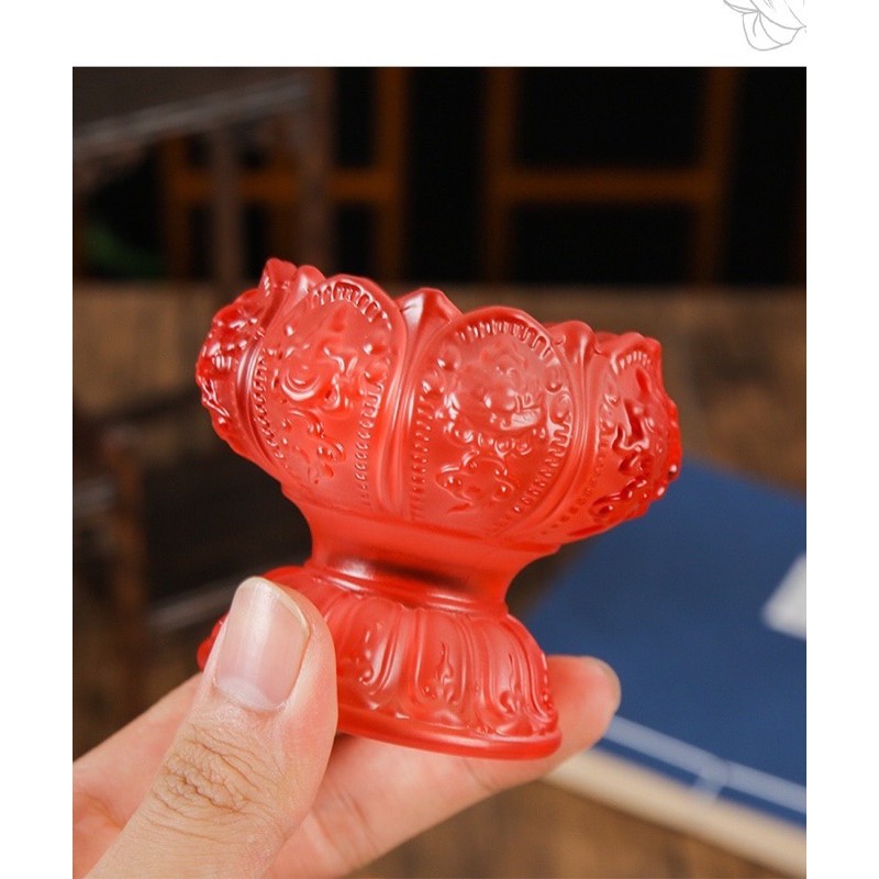 Đế Nến Hoa Sen Thủy Lưu Ly