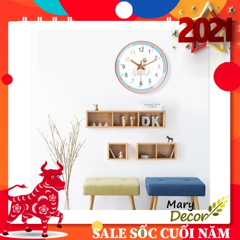 [SALE GIÁ HỦY DIỆT 30cm ] Đồng hồ treo tường trang trí phòng bé cao cấp kim trôi HOẠT HÌNH dễ thương NHIỀU MẪU