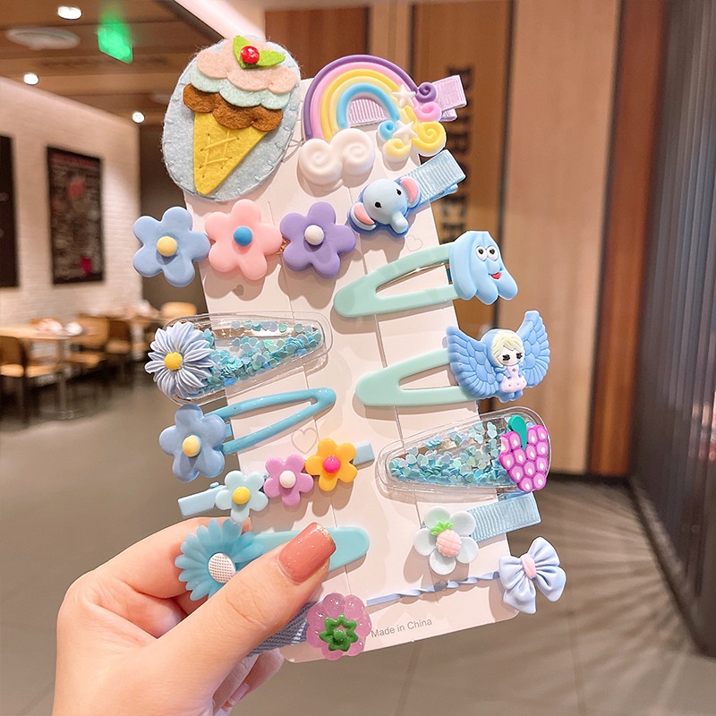 Set 14 Kẹp Tóc Hình Dưa Hấu Dễ Thương Cho Bé Gái