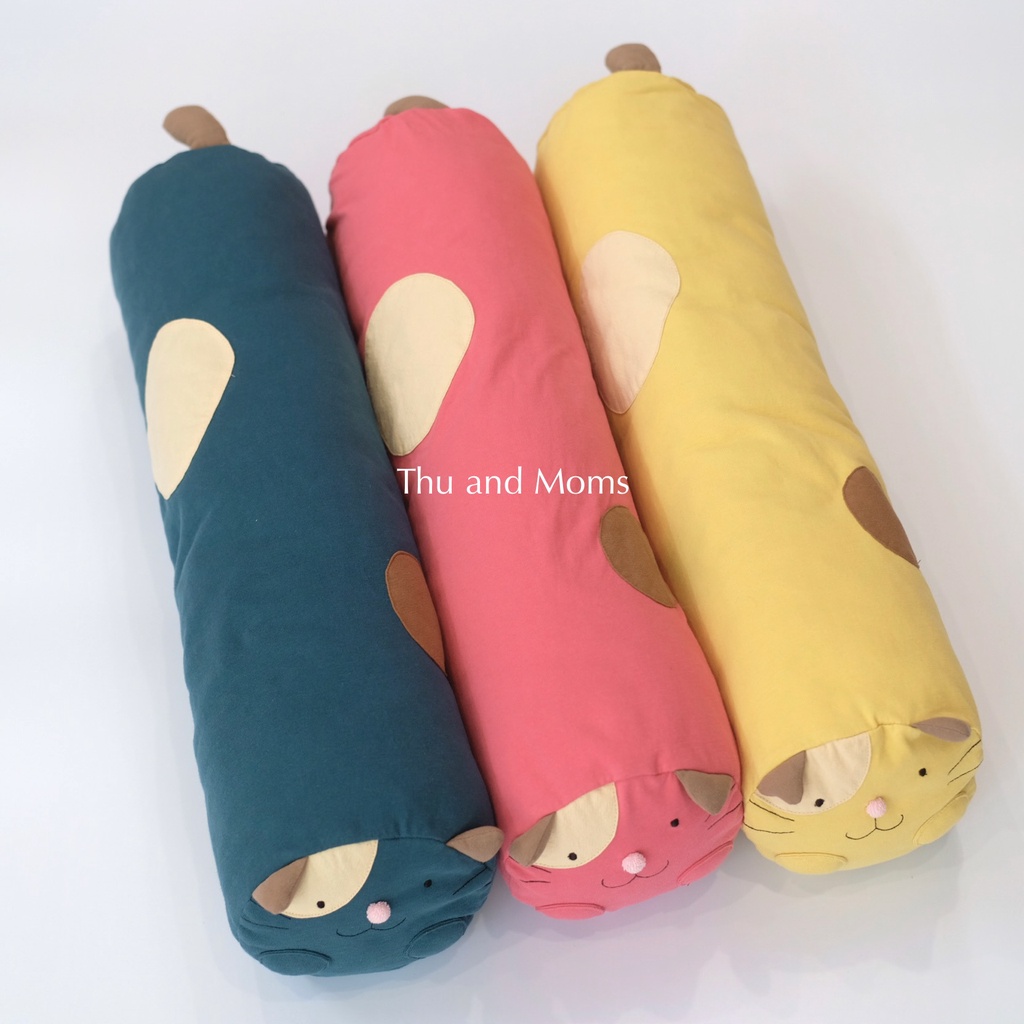 Size sơ sinh 48x13cm Gối ôm và vỏ gối ôm sơ sinh Hikosen Cara Nhật Bản