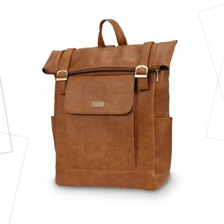 Balo đa năng unisex nắp gập phối dây nịt hai bên IDIGO MB2-607-00