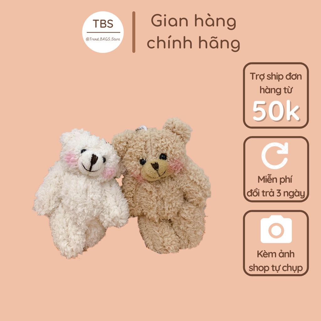 Móc khóa gấu xù 11 cm