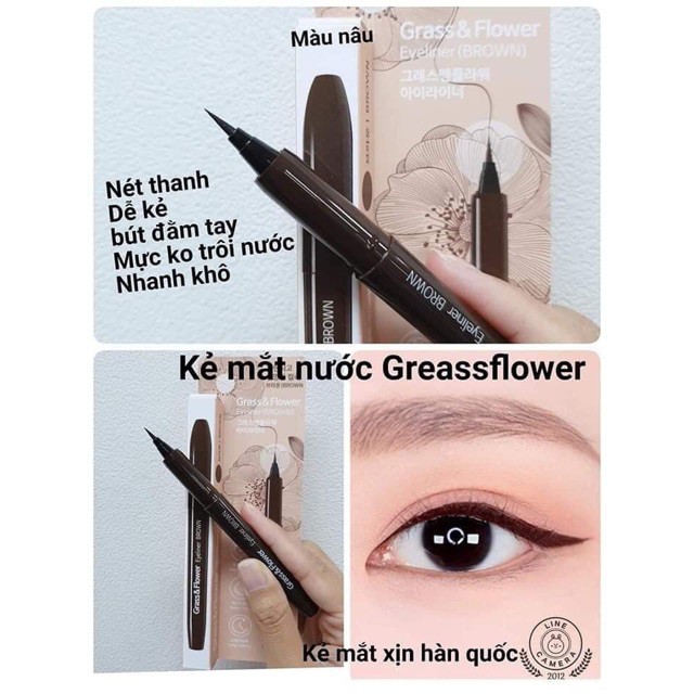 BÚT DẠ Kẻ Mắt Grass&Flower Black – Brown 1g | BigBuy360 - bigbuy360.vn