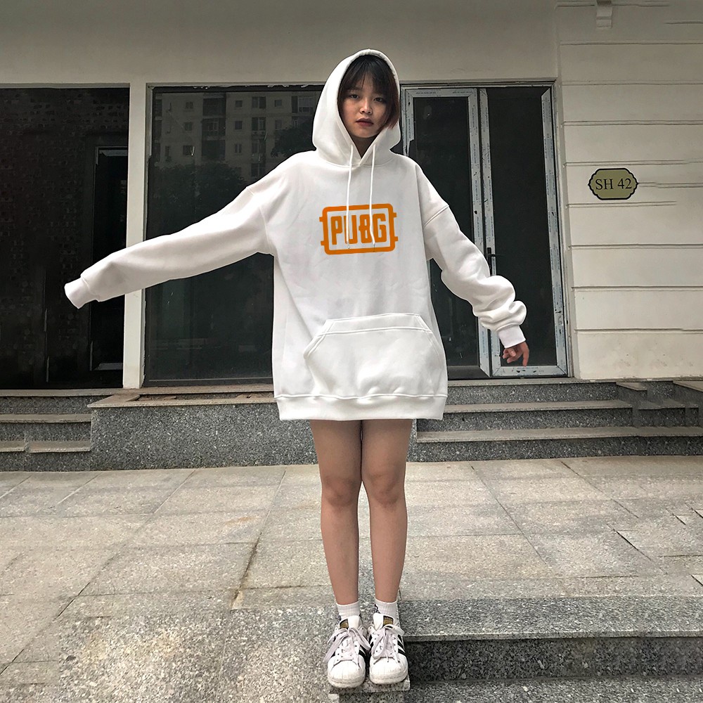 Áo nỉ hoodie PUBG nam nữ chất nỉ bông mềm mịn dáng rộng, áo hoodie gaming