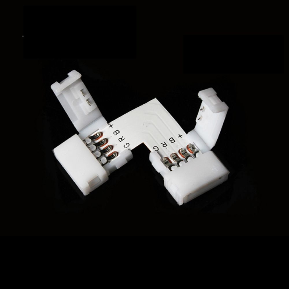 Set 10 đầu nối chữ L cho dây đèn led Rgb 5050 10mm 4pin không hàn tiện dụng