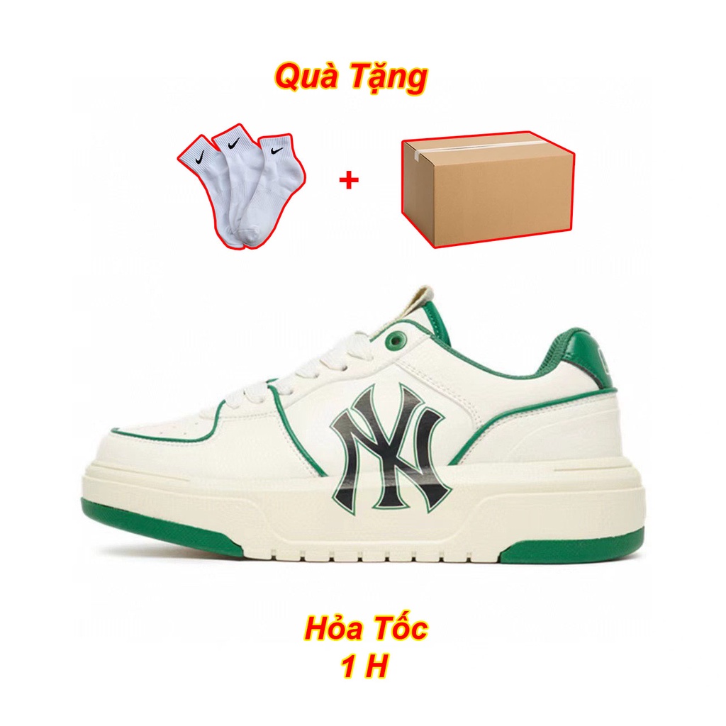 Giày MLB Chunky Liner New York Yankees ‘Off White’ Giày Sneaker MLB Nam Nữ Thể Thao Đen Trắng Cao Cấp Full box + Bill