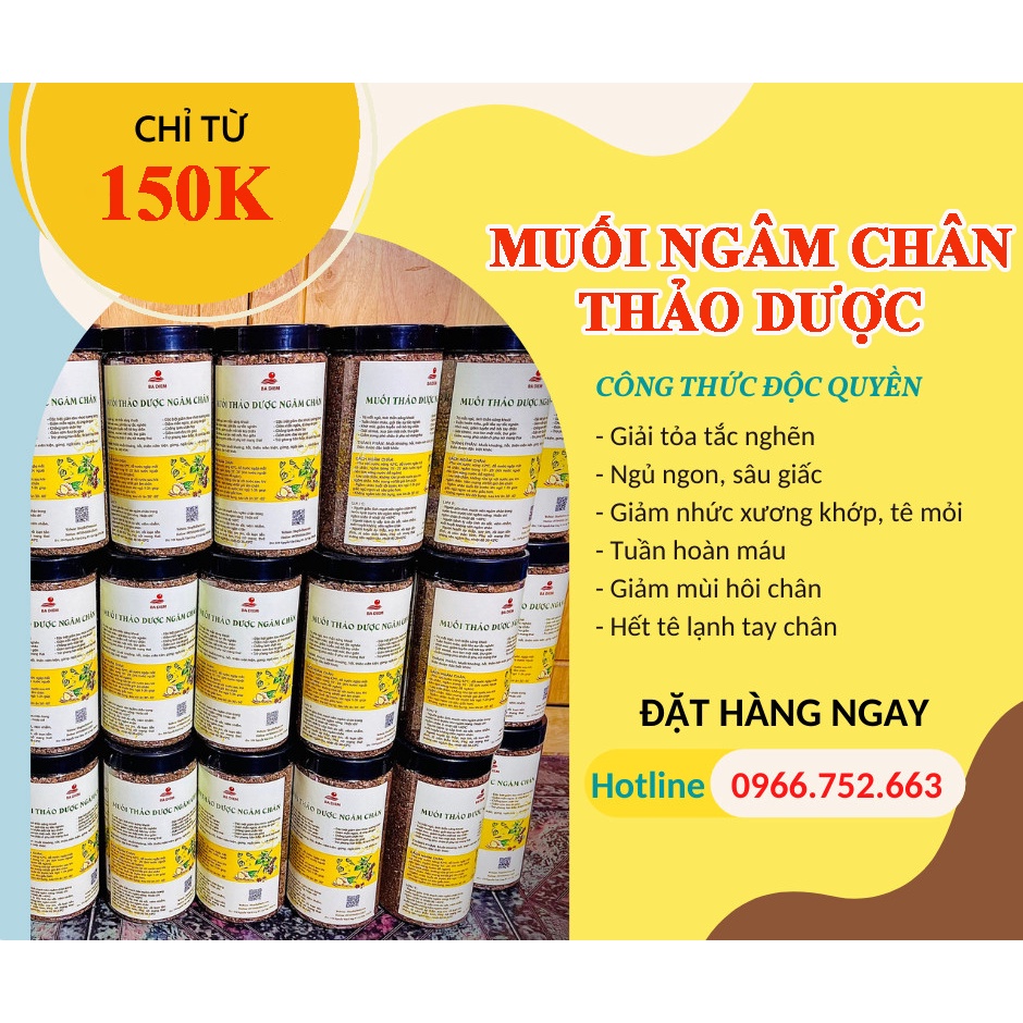 Muối Ngâm Chân Thảo Dược Hỗ Trợ Ngủ Ngon, Giảm Đau Xương Khớp - Ngâm Chân Cho Người Già Và Bà Bầu