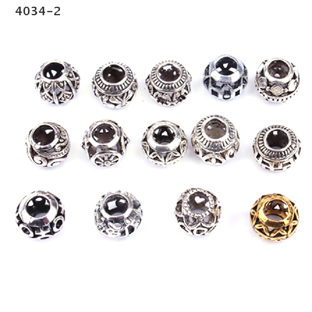 Set 10 Vòng Bện Tóc Bằng Hợp Kim Phong Cách Viking Cổ Điển 4034-2
