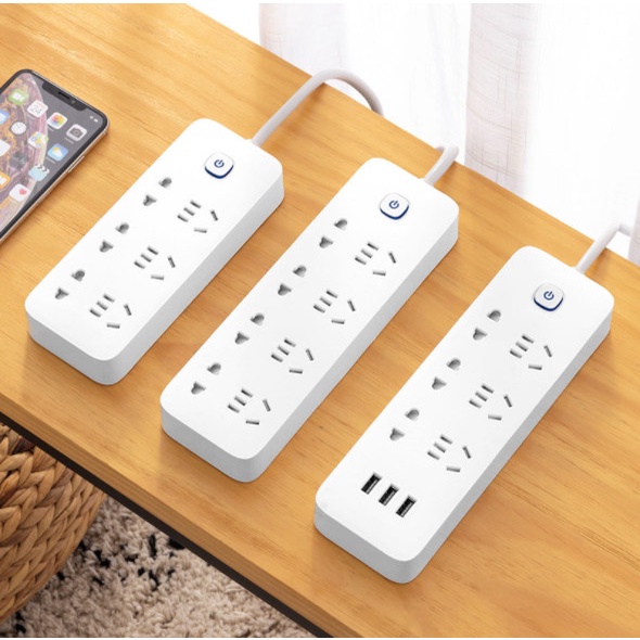 Ổ CẮM ĐIỆN THÔNG MINH - CHỐNG GIẬT - 6 CỔNG -3 CỔNG USB Dây 1.8M