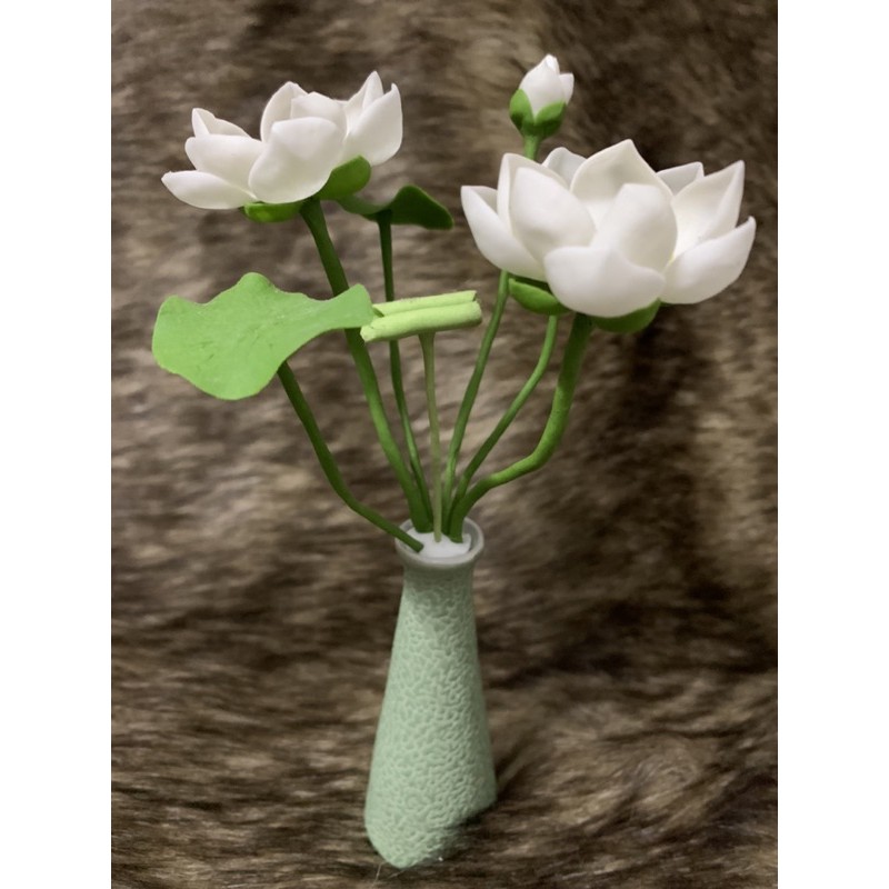 Bình hoa sen đất sét mini L