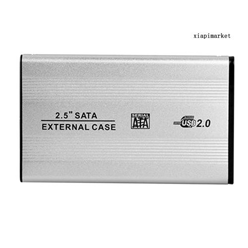 MAT_Portable USB 2.0 SATA Case 2.5 Inch Mobile External Hard Disk Drive HDD Enclosure