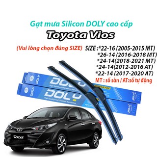 🔥HCM-GẠT MƯA silicon cao cấp theo xe Toyota Vios hàng DOLY