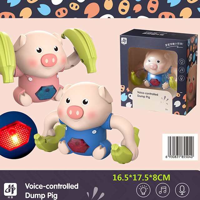 Đồ Chơi Lợn Cầm Chuối Cân Bằng [FREESHIP❤️] Nhào Lộn Theo Nhạc Ngộ Nghĩnh Đáng Yêu